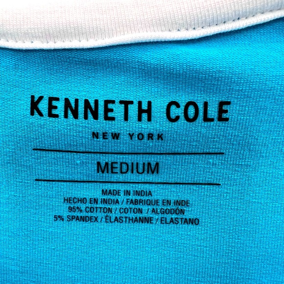 ⭐️KENNETH COLE NEW YORK💯,T-SHIRT, SIZE MEDIUM, “BLUE BIRD” COLOR, MOBILITY KNIT - Picture 7 of 16